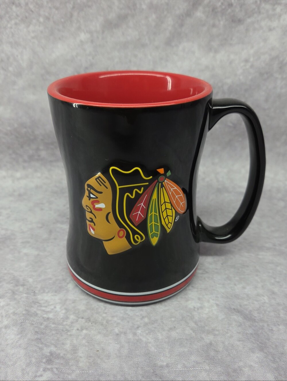 Chicago Blackhawks Black Red 3D Ceramic NHL Coffee Mug 2016